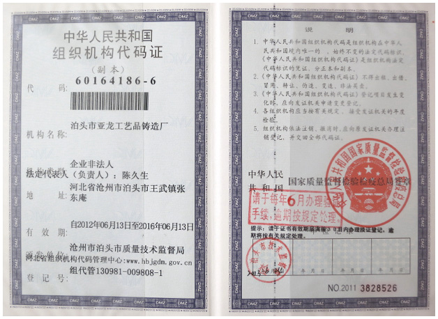 組織機構(gòu)代碼